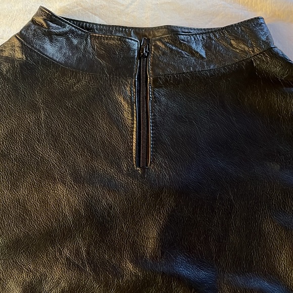 Leather Poncho Cape Black Oversized - Picture 5 of 11